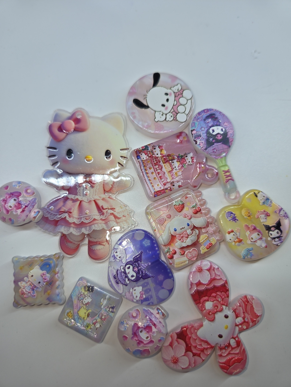 Hello Kitty Bead And Pendant Set - Pink and Pastel Mix